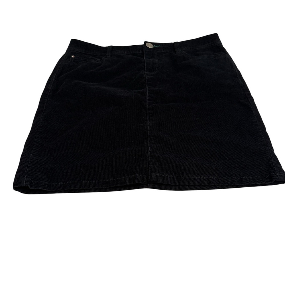 Tommy Hilfiger corduroy skirt above knee button/zip closure pockets Sz 8